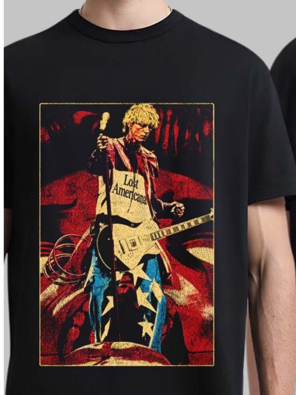 Machine Gun Kelly Black Graphic 'Lost Americana' Tour Short Sleeve T-Shirt